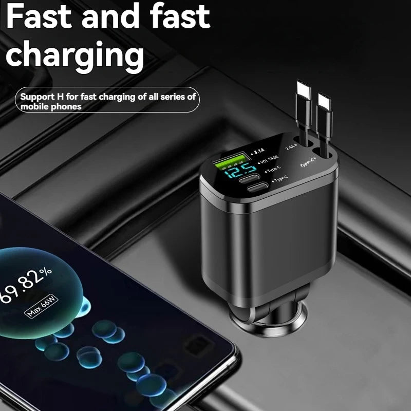 Retractable Cable Car Charger