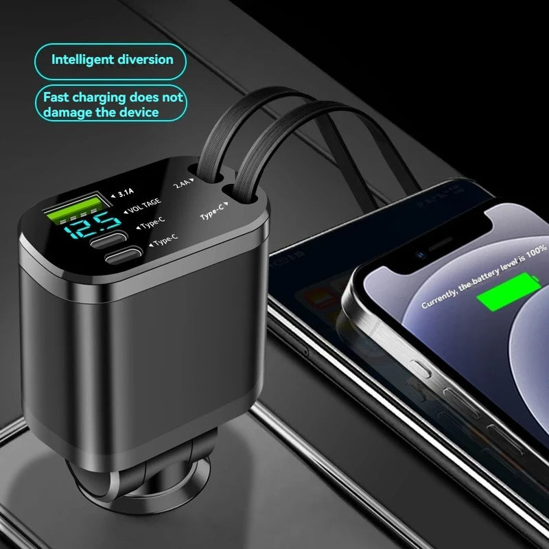 Retractable Cable Car Charger