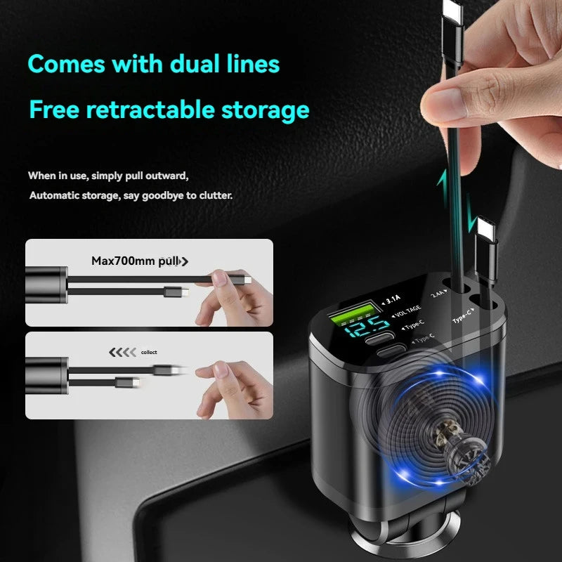 Retractable Cable Car Charger